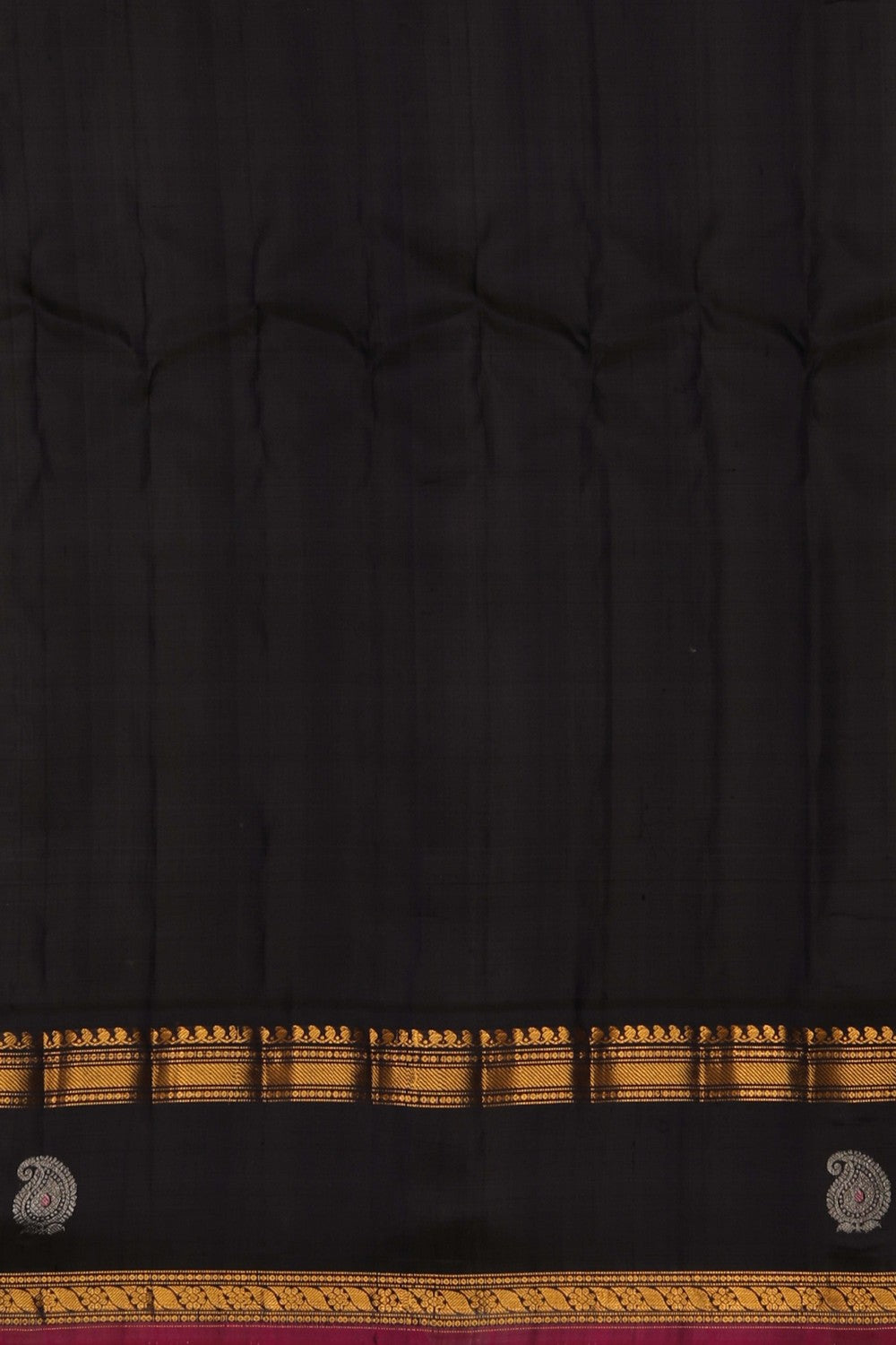 Image of Gadwal Silk Kattam Mint Green Saree